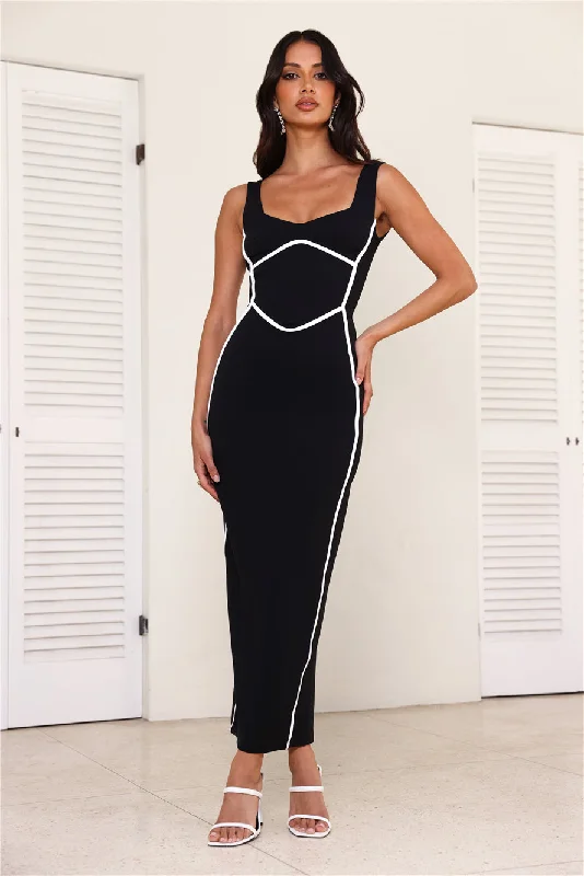 All For Fashion Maxi Dress Black