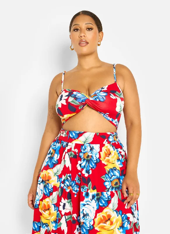 Analise Floral Print Crop Top