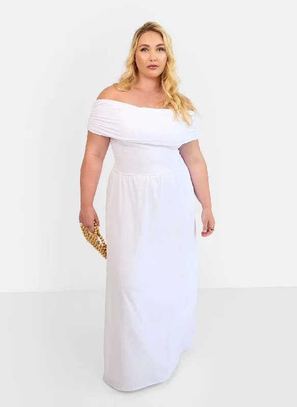 Immaculate Drop Waist Maxi A Line Dress