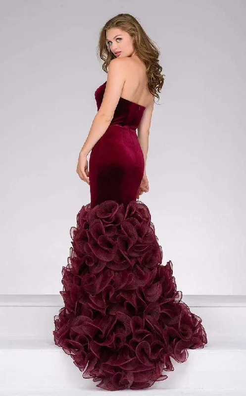 Jovani 46609 Velvet Mermaid Long Prom Dress