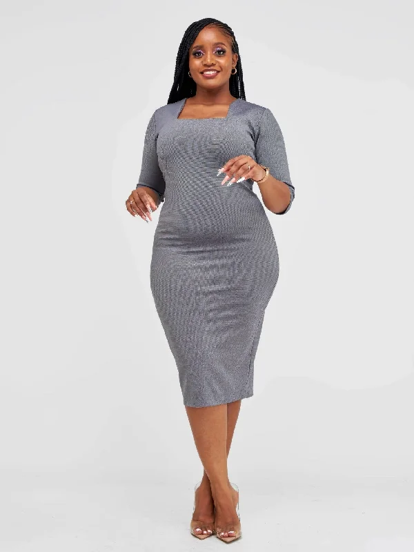 Lizola Aisha Bodycon Dress - Grey