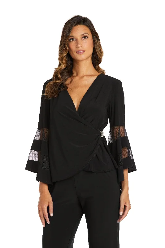 R&M Richards 9248 Bell Sleeve Wrap Top