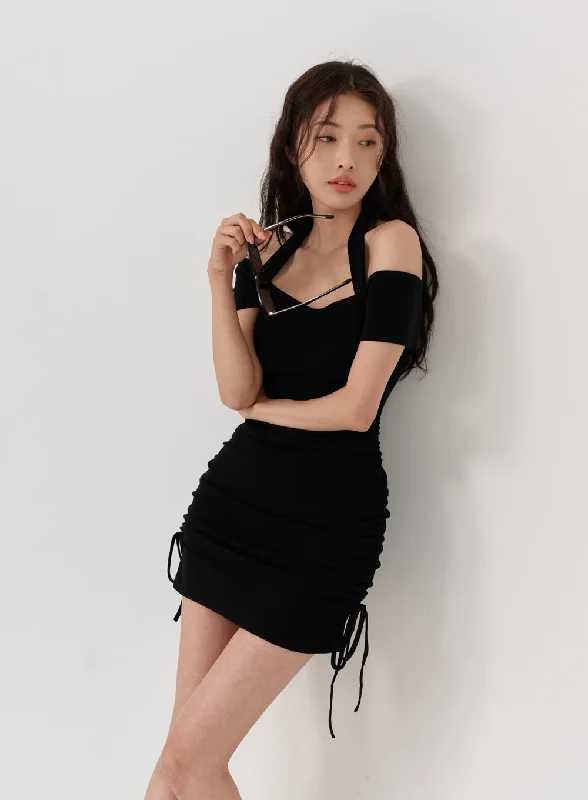 Strap Open Shoulder Mini Dress IG18