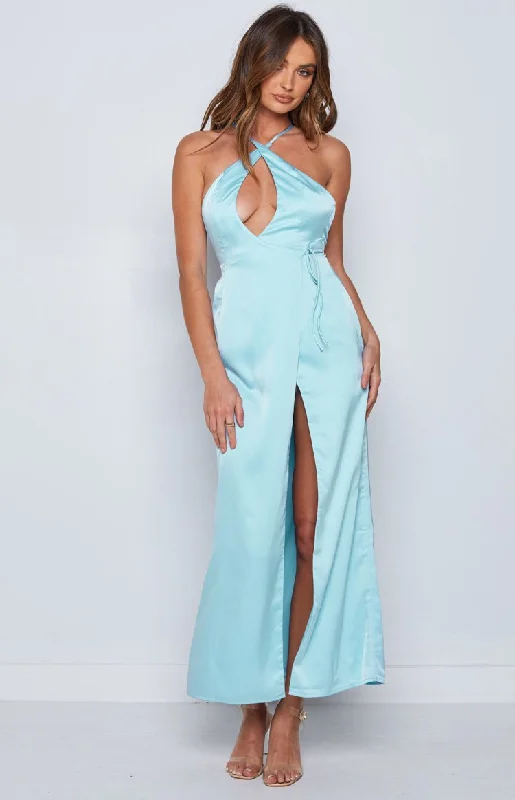 Amia Blue Maxi Formal Dress