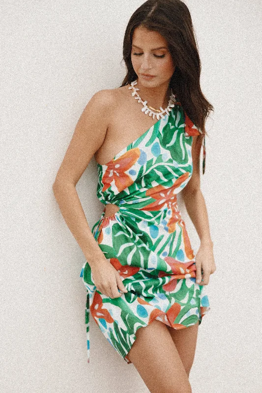 Arwan One Shoulder Mini Dress - Kauai