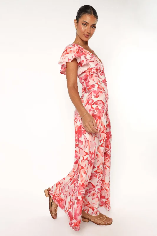 Ramsey Maxi Dress - Red Floral