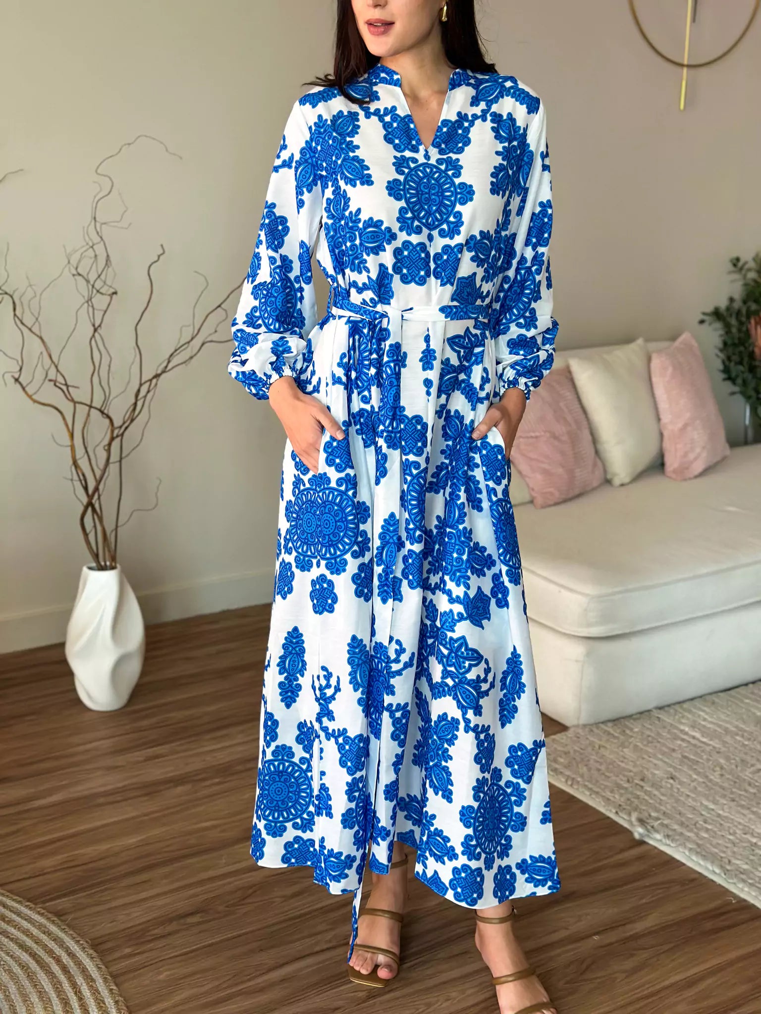 Demir Blue Long Dress