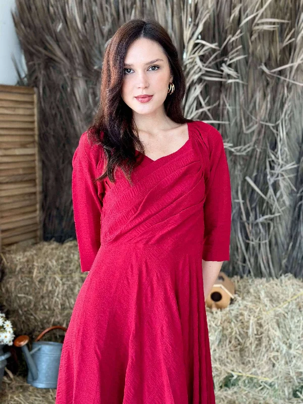 Indigo Red Dress