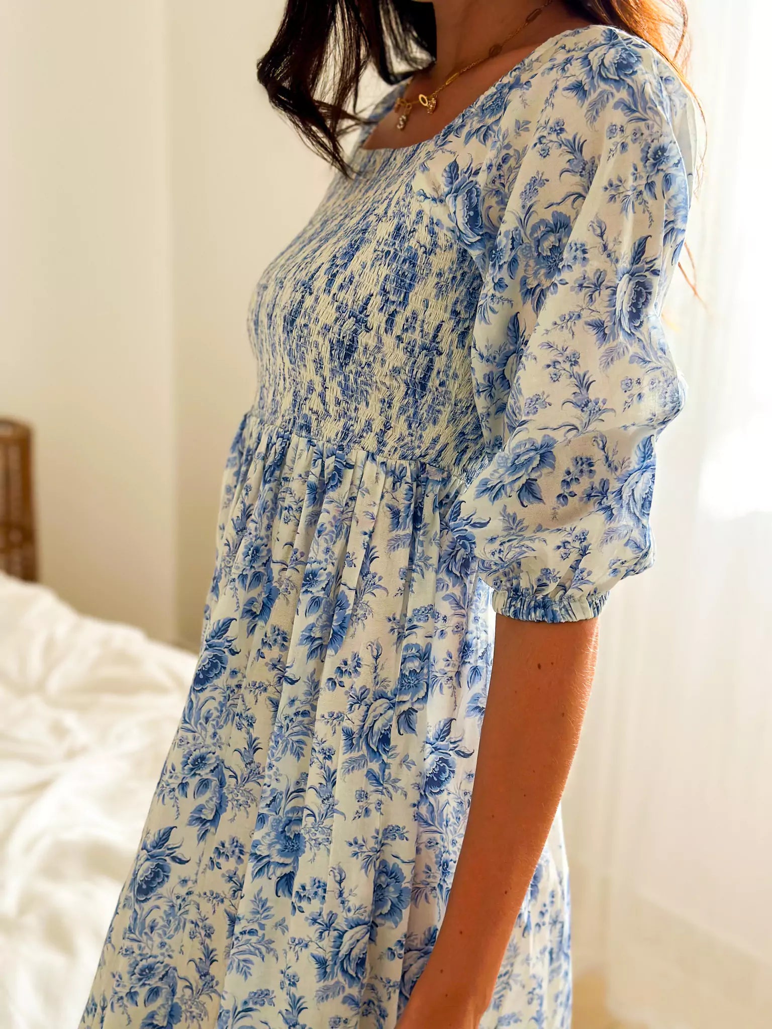 Laurel Blue Smock Dress