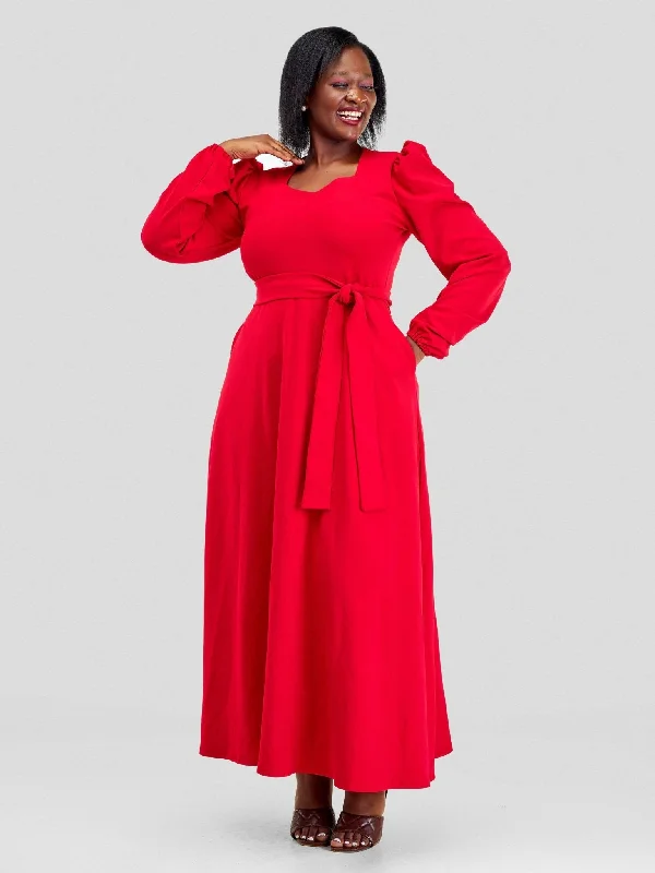 Lucille Couture Alya Maxi Dress - Red