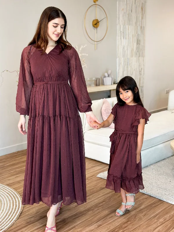 Pecan Rose Long Dress