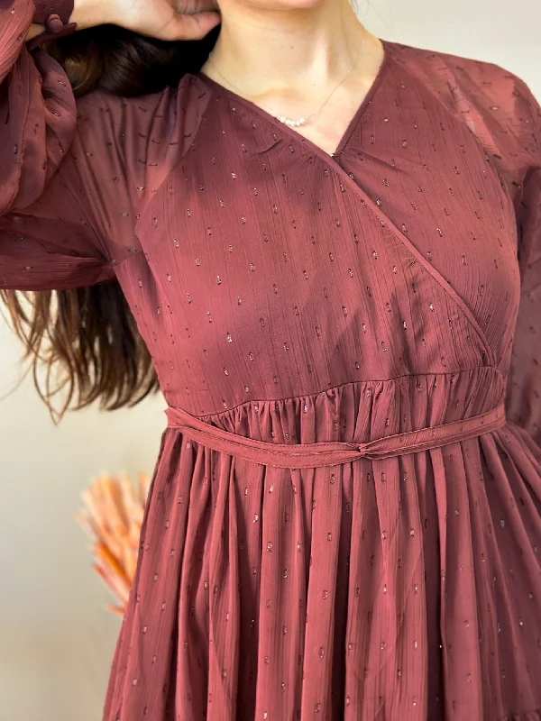 Pecan Rose Long Dress