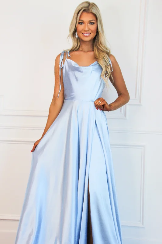 Tonight's the Night Satin Formal Dress: Cinderella Blue