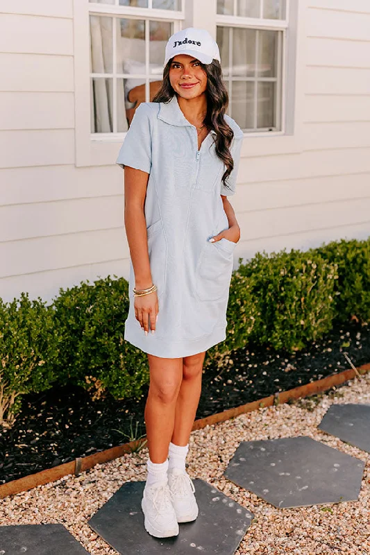 Casual Outing Mini Dress in Sky Blue