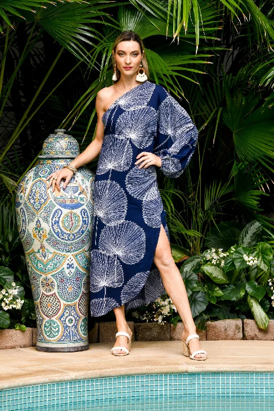 St. Tropez Dress / Navy Palm