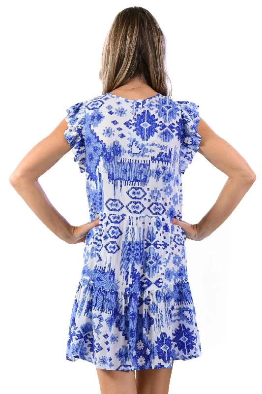 Nantucket Dress / Indigo Ikat