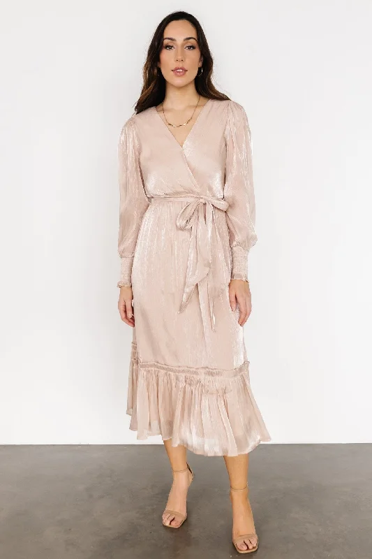 Flynn Midi Dress | Champagne