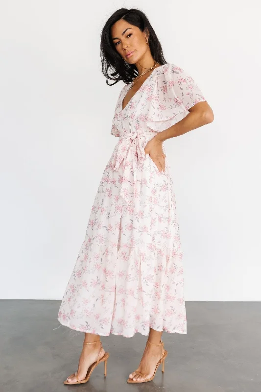 Iris Midi Dress | Blush Floral