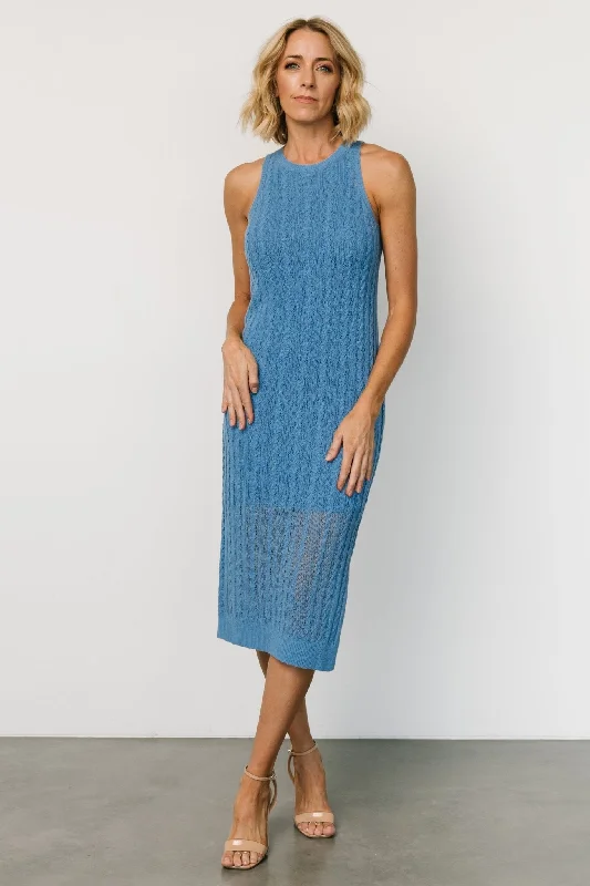 Nalani Knit Tank Dress | Blue