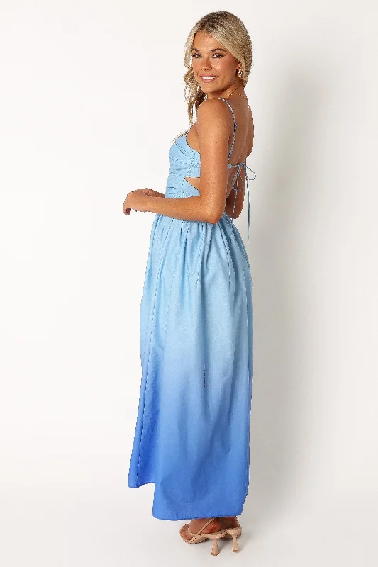 Natalia Midi Dress - Blue Gradient