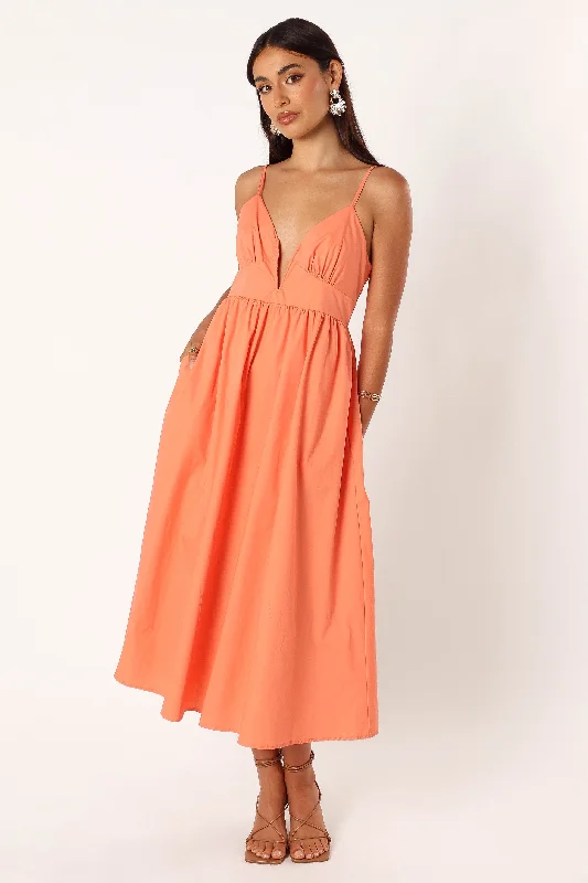 Noira Midi Dress - Apricot