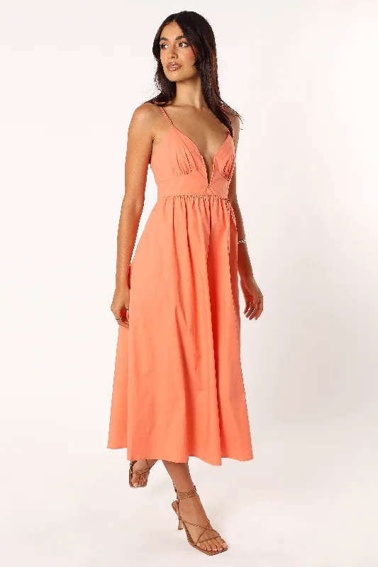 Noira Midi Dress - Apricot