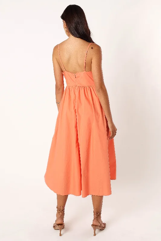 Noira Midi Dress - Apricot