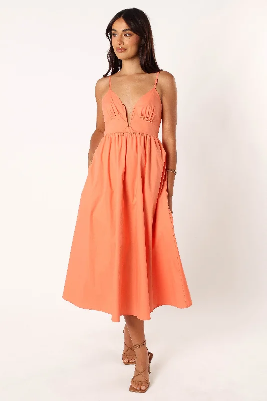 Noira Midi Dress - Apricot