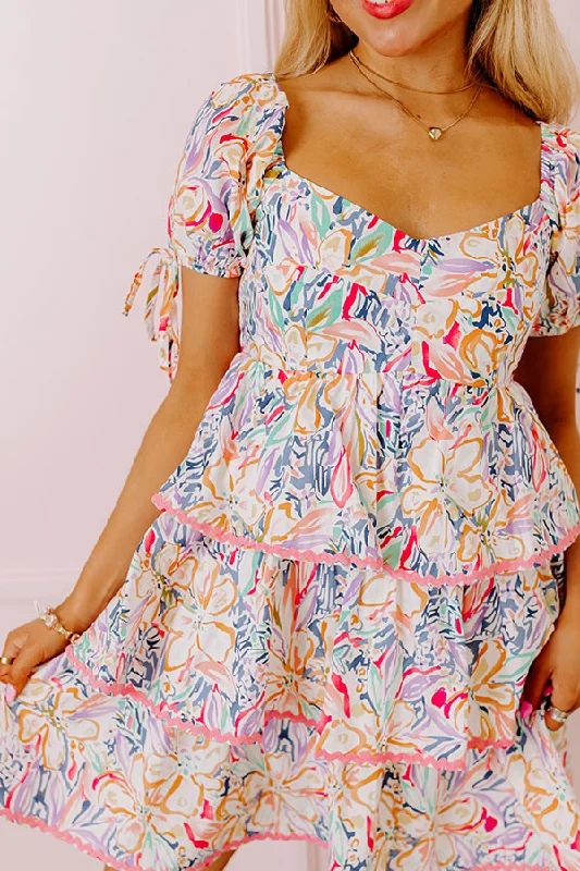 Springtime Chic Tiered Mini Dress