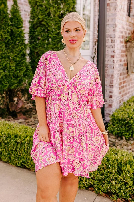 Summer Getaway Floral Mini Dress Curves