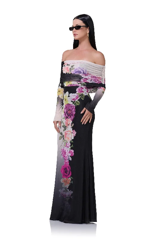 Thelma Maxi Dress - Colorblock Floral