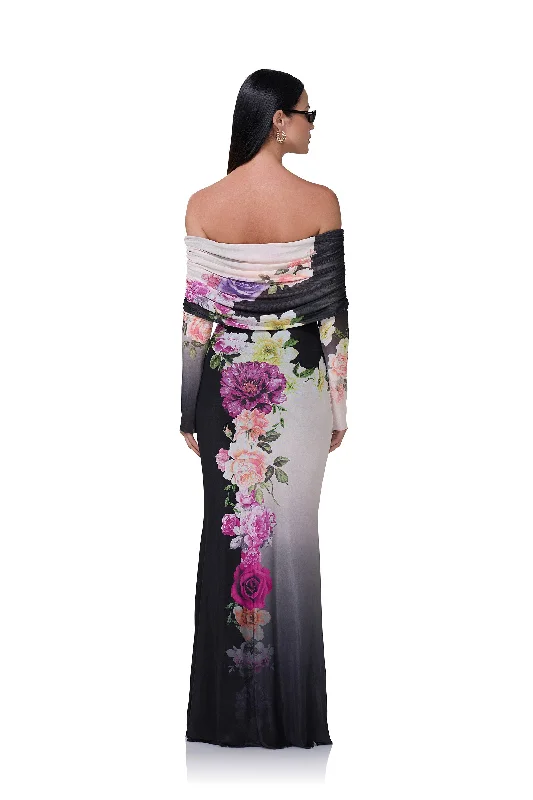 Thelma Maxi Dress - Colorblock Floral