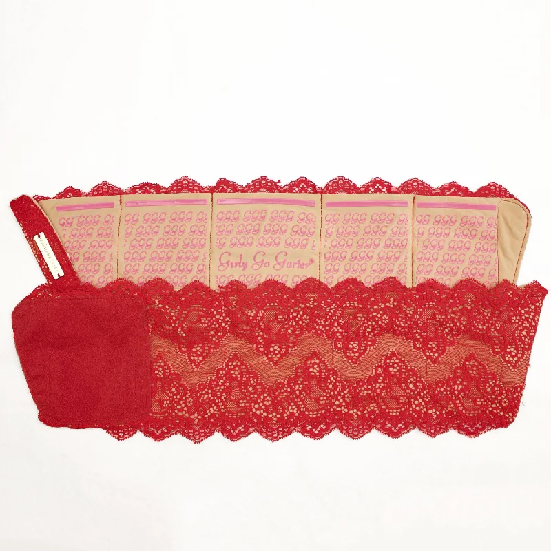 Large / Red / Lace