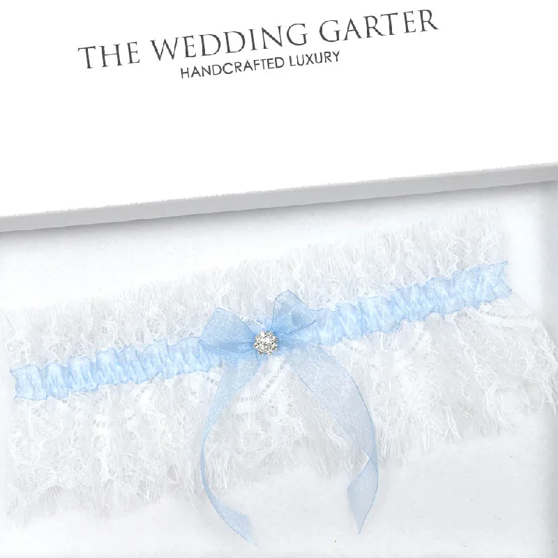 Gracie White Eyelash Lace Bridal Garter