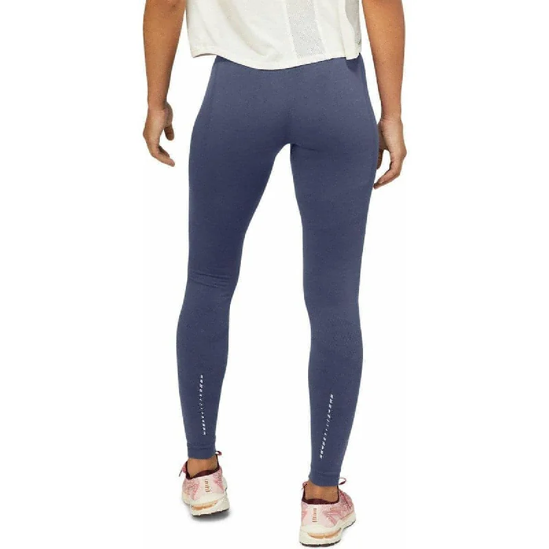 Asics Seamless Womens Long Running Tights - Navy