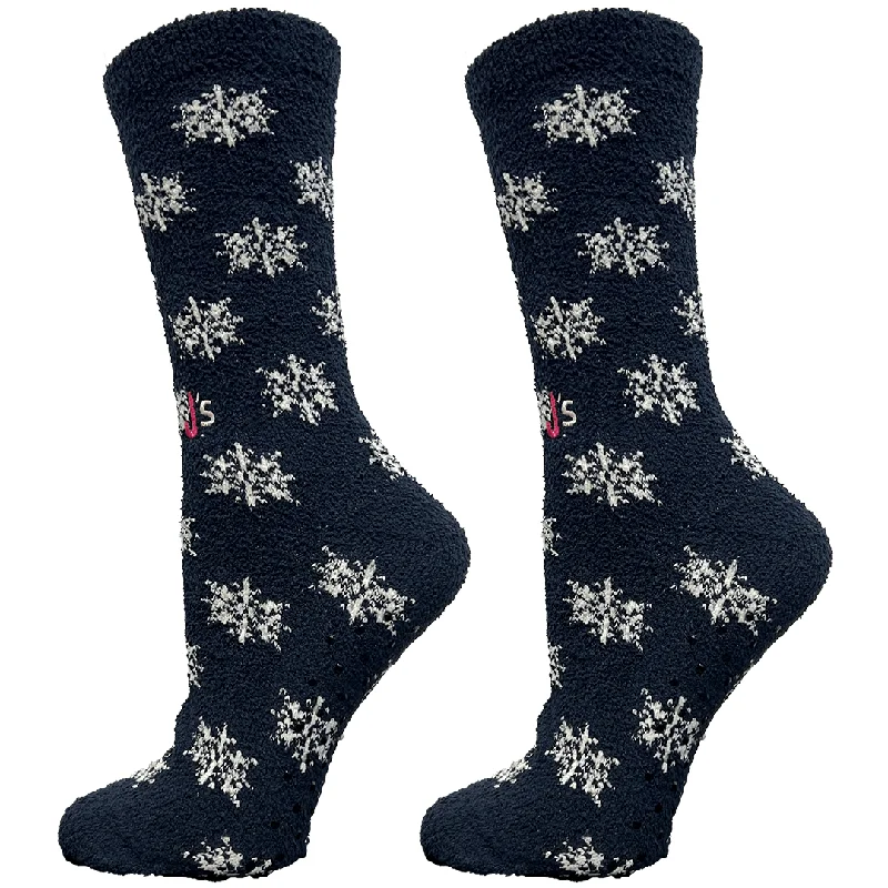 Snowflake Fuzzy Women's Crew Socks