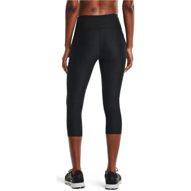 Under Armour Hi-Rise Womens 3/4 Capri Running Tights - Black