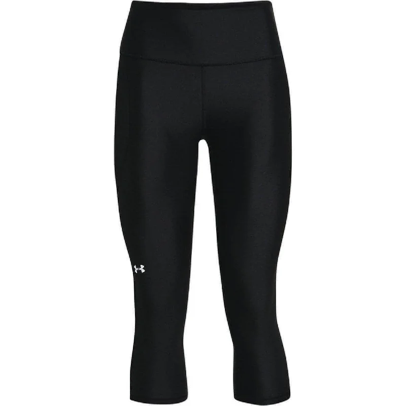 Under Armour Hi-Rise Womens 3/4 Capri Running Tights - Black