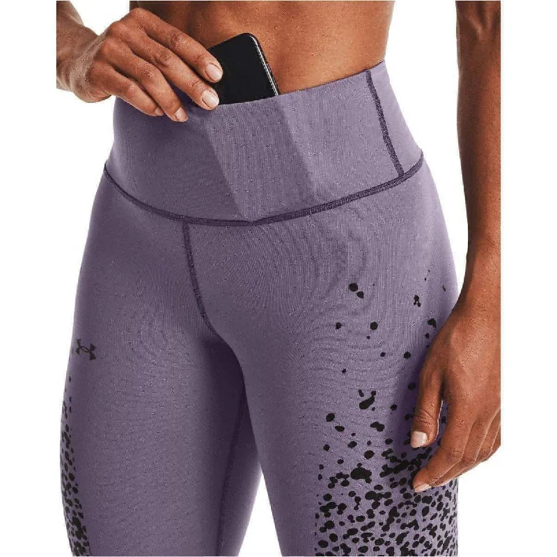 Under Armour Rush Womens Long Running Tights - Purple