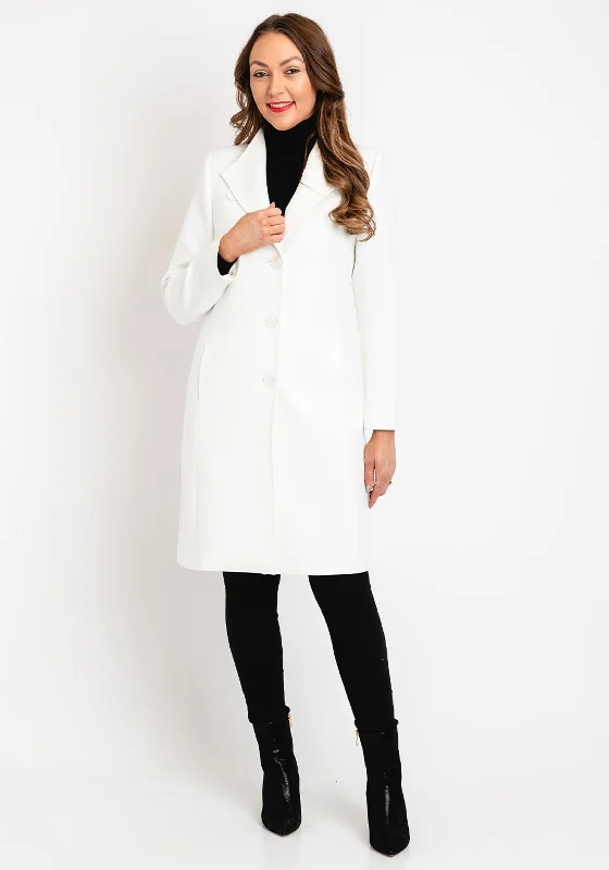 Christina Felix Classic Tailored Long Coat, Ivory