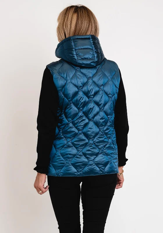 Green Goose Quilted Short Gilet, Blue