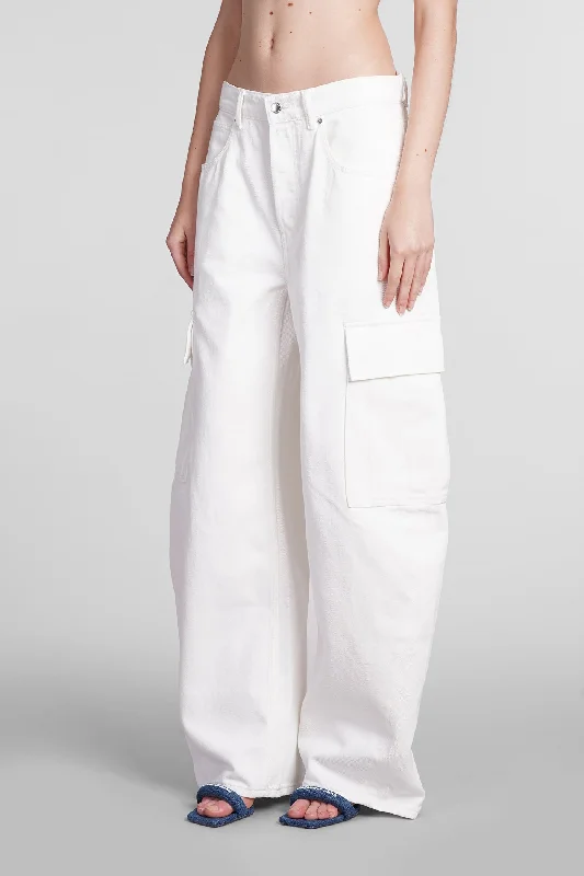 Jeans in white cotton