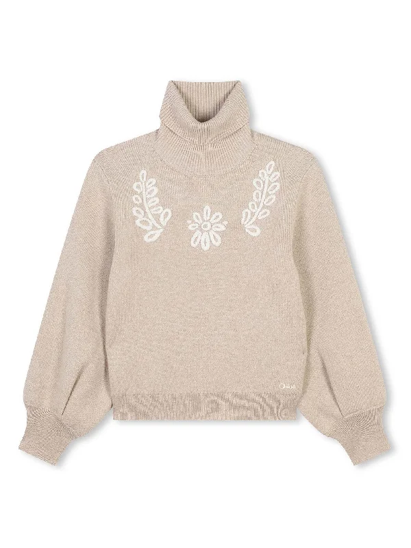 Knitwear in beige cotton