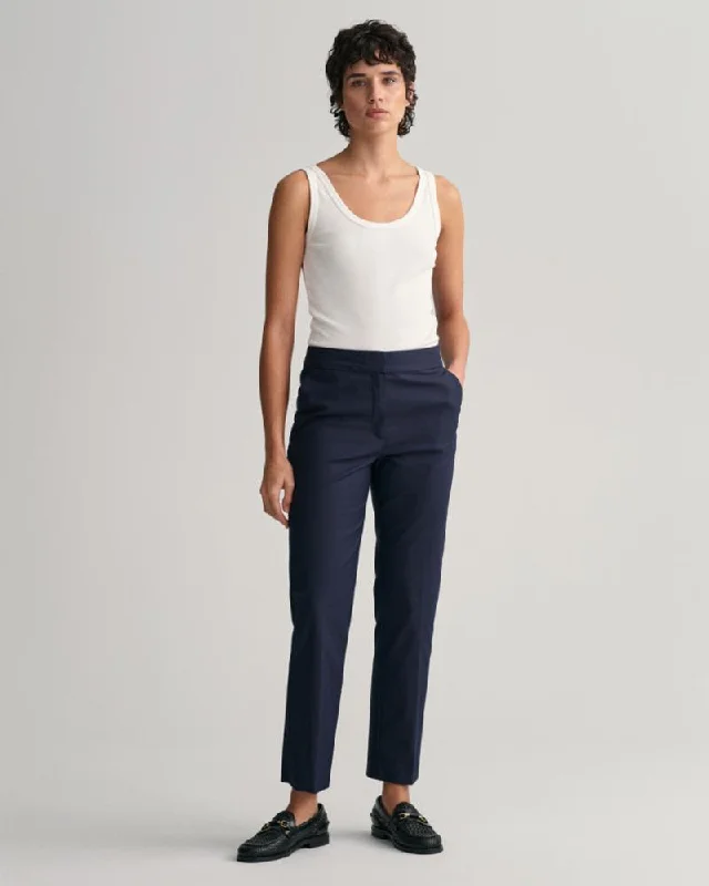 Gant Apparel Womens SLIM CIGARETTE SLACK 433/EVENING BLUE