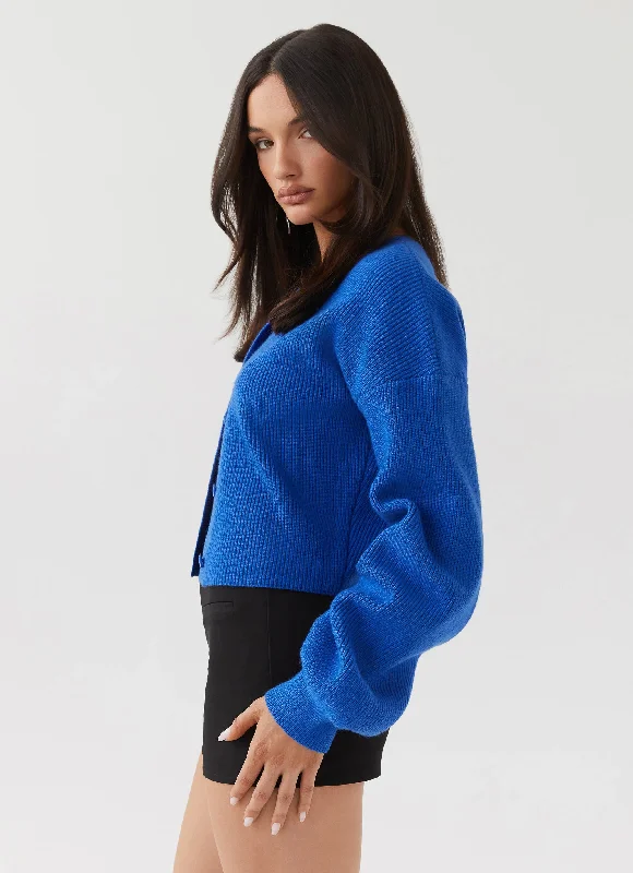 Daphne Knit Cardigan - Cobalt