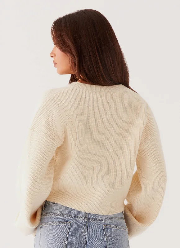 Daphne Knit Cardigan - Ivory