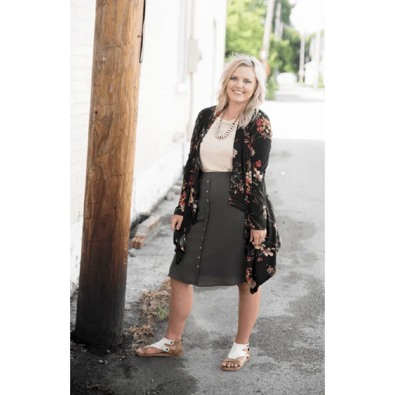 Floral Waterfall Cardigan