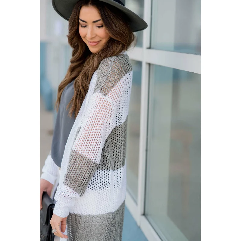 Striped Knit Cardigan