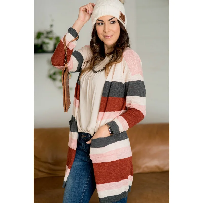 Striped Tissue Cardigan