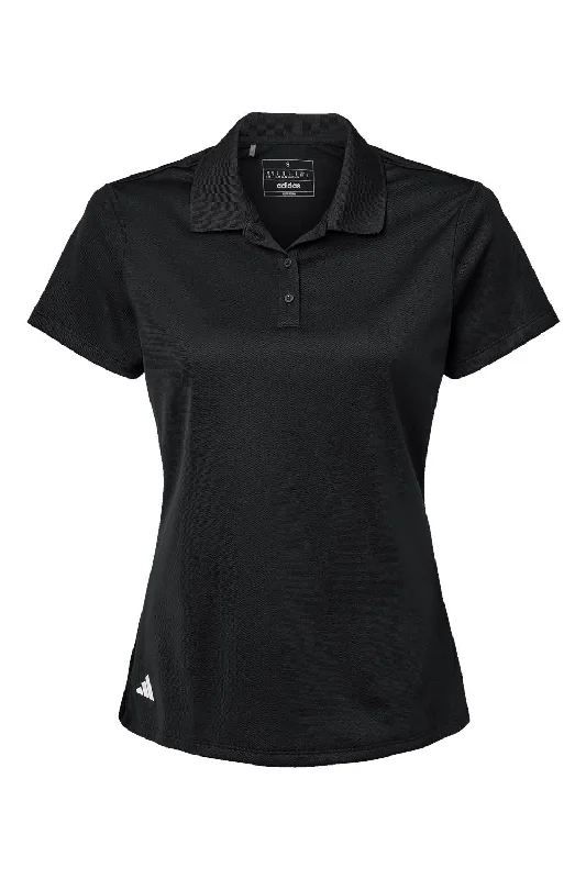 Adidas Womens UV Protection Short Sleeve Polo Shirt - Black - NEW